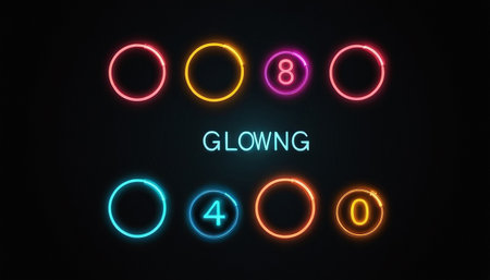 Glowing neon circles. Glowing neon circles. Glowing neon circles. Glowing circles. Glowing circles. Glowing circles.の素材