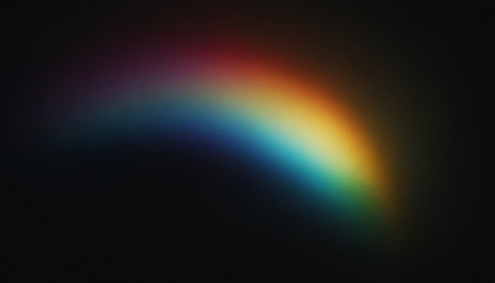 Rainbow on a black background. Abstract rainbow background for design.の素材