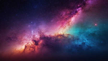 Space background with nebula and stars. Elements of this image furnished by NASAの素材