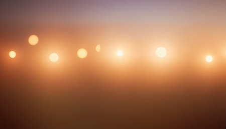 Abstract circular bokeh background. Soft light defocused spots.の素材