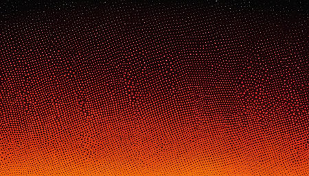 Abstract background of red and orange halftone dots. Vector illustrationの素材