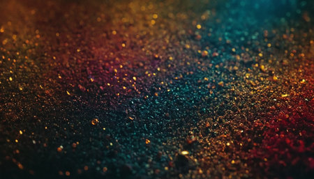 abstract multicolored glitter background with bokeh defocused lightsの素材