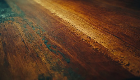 Wooden floor texture. Wood background. Close up of wooden floor.の素材
