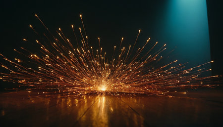 Fiber optics background with lots of light spots. High quality photoの素材