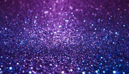 glitter vintage lights background. purple and blue. de-focusedの素材