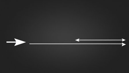 3d rendering of a white arrow on a black background with a shadowの素材