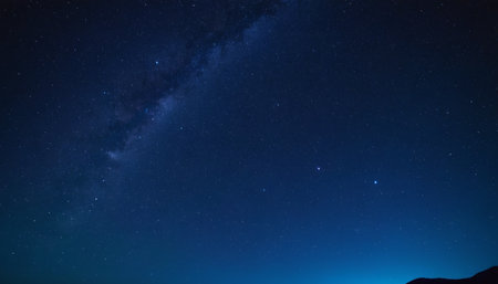 Milky way and stars in the night sky. Space background.の素材