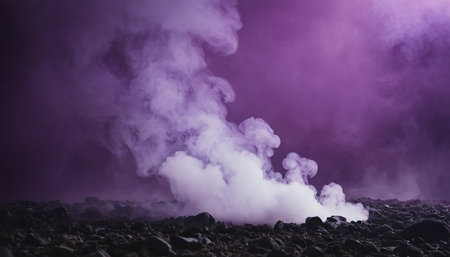 Volcanic eruption in the crater of the volcano Etna.の素材