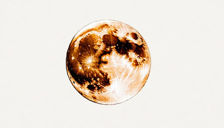 3D illustration of the moon on a white background with space for textの素材