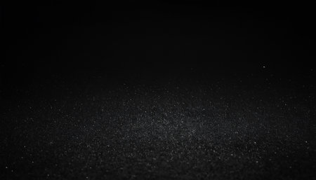 glitter vintage lights background. silver, black and white. de focusedの素材