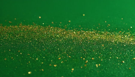 Green glitter texture abstract background for Christmas, New Year, birthday.の素材