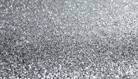 Silver glitter texture christmas abstract background. Silver sparkle glitter background.の素材
