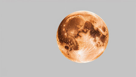 The red planet Mars on a gray background. 3d illustration.の素材