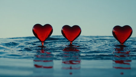 Electrocardiogram on a blue background. 3d renderingの素材