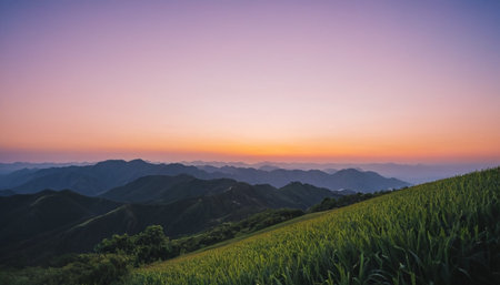 Mountain and sunset at Phu Chi Fa, Chiangrai, Thailandの素材