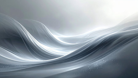 abstract wavy background with smooth lines and sparkles in itの素材