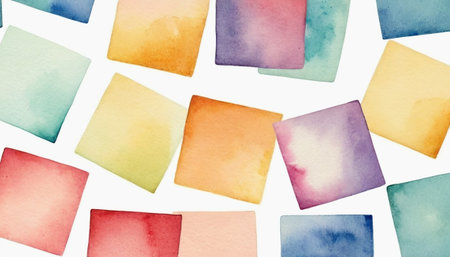 Abstract watercolor background. Colorful paper sheets. Vector illustration.の素材