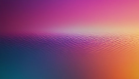 abstract water ripples background with gradient purple blue pink and yellow colorsの素材