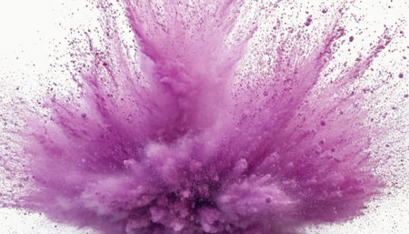 Explosion of colored powder, isolated on white background. Abstract colored backgroundの素材