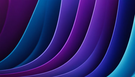 abstract background with purple and blue curved lines. 3d renderの素材