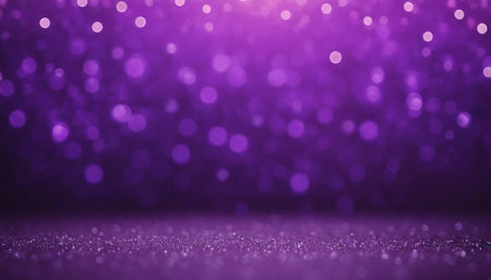 purple glitter vintage lights background. purple and black. de focusedの素材