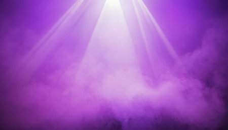 Background image with light rays in purple and white tones, digitally generated image.の素材
