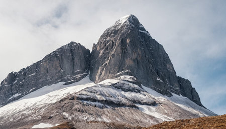 Panoramic view of Mount Fitz Roy in Patagonia, Argentinaの素材