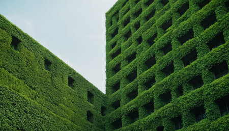 Interior of modern empty room with green walls, concrete floor and white ceilingの素材