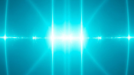 star with lens flare and bokeh effect made in 3d softwareの素材