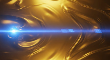 3D render of a golden background with some smooth lines in itの素材