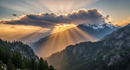 Sunset in the Dolomites, South Tyrol, Italyの素材