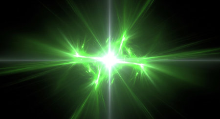 star with lens flare and bokeh effect made in 3d softwareの素材