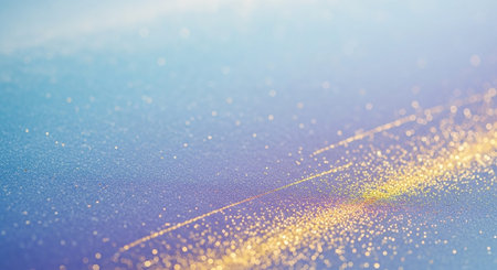 glitter vintage lights background. gold and blue. de-focusedの素材