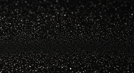 black glitter texture christmas abstract background, defocused bokeh lightsの素材