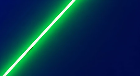 Neon lines on a dark blue background. Neon lines on a dark blue background.の素材