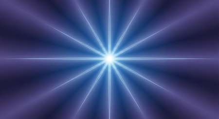 star with lens flare and bokeh effect. abstract background.の素材