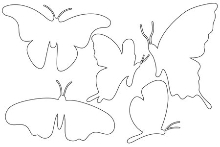 Butterfly line art vector for websites, graphics related artworkのイラスト素材
