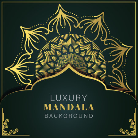 Luxury mandala design background. Vintage decorative elements. Vector illustrationのイラスト素材