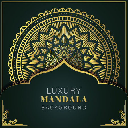 Luxury mandala design background. Vintage decorative elements. Vector illustrationのイラスト素材