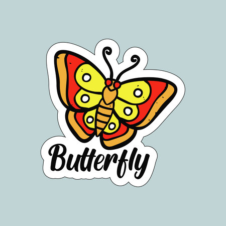 Butterfly icon. Vector illustration of a butterfly isolated on white background.のイラスト素材