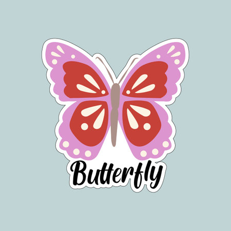 Butterfly design over blue background, vector illustration. Vector illustration.のイラスト素材