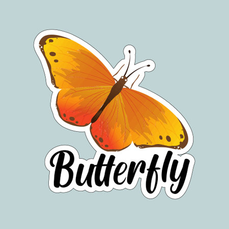 Butterfly design over blue background, vector illustration. Eps 10.のイラスト素材