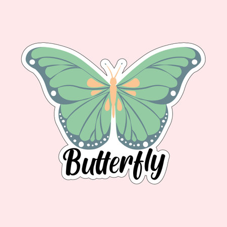 Butterfly design over pink background, vector illustration. Vector illustration.のイラスト素材
