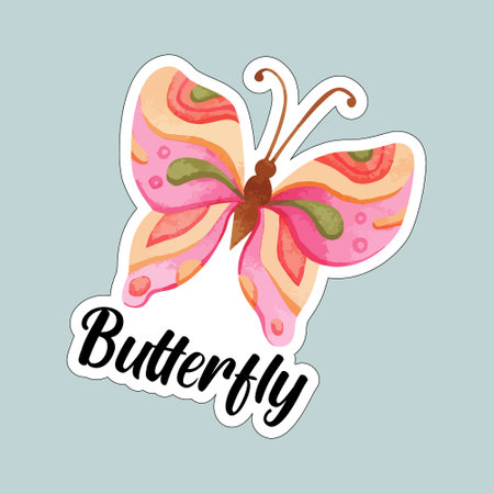 Butterfly design, vector illustration eps 10. Happy birthday card.のイラスト素材