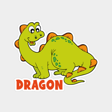 dinosaur sticker design, vector illustration eps10 graphic. dinosaur sticker designのイラスト素材
