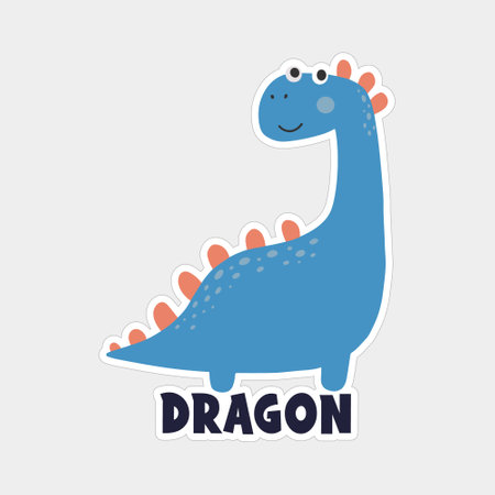 Dinosaur cartoon design, vector illustration eps 10. Flat style.のイラスト素材