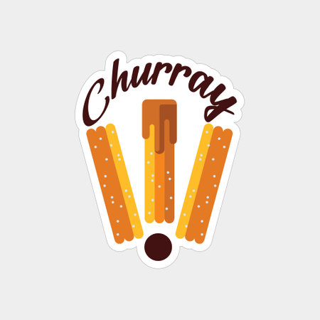 Churros sticker printable artwork design on white backgroundのイラスト素材