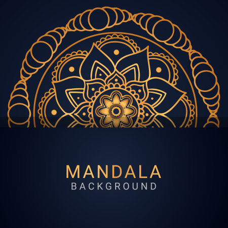 Ornament beautiful card with mandala. Geometric circle element made in vectorのイラスト素材
