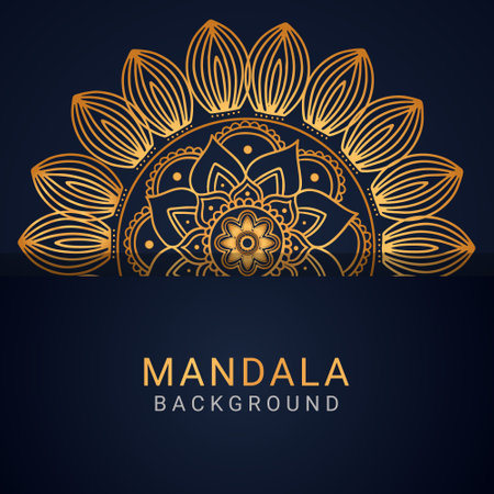 Ornament beautiful card with mandala. Geometric circle element made in vectorのイラスト素材