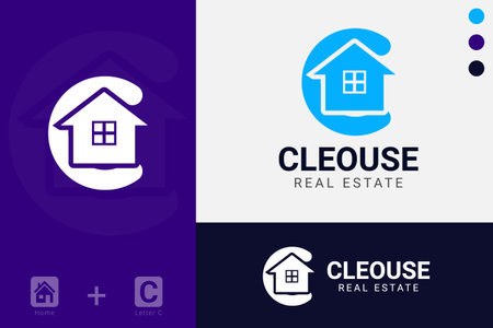House logo design template, real estate logo designs concept, vector illustrationのイラスト素材